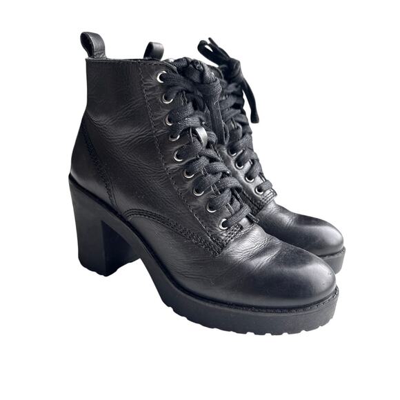 Steve Madden Mackelle High Heel Moto Boot in Black Size 8.5 - Picture 1 of 7